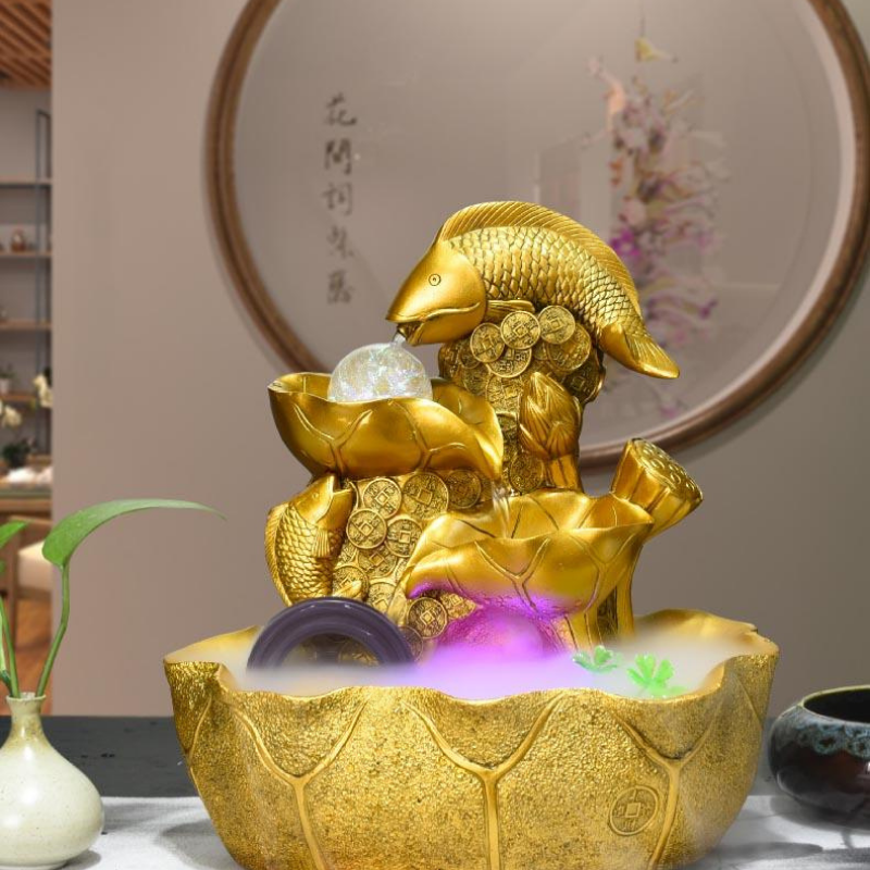 Golden Fish Tortoise Water Fountain