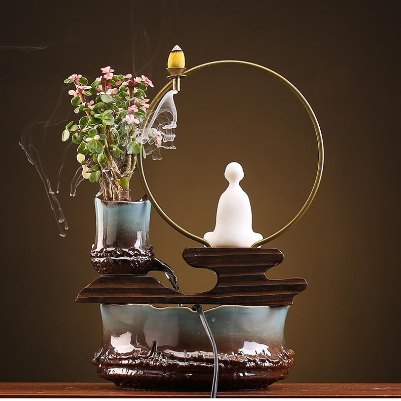 Zen Back Flow Water Fountain Decoration