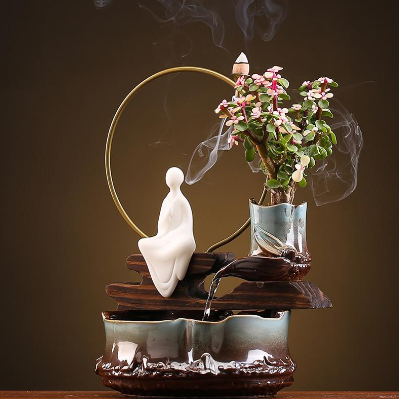 Zen Back Flow Water Fountain Decoration