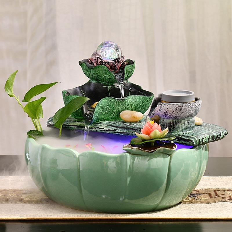 Feng Shui Ceramic Fish Tank Fountain