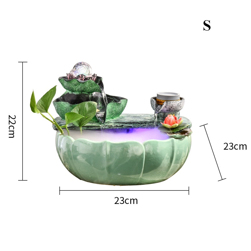 Feng Shui Ceramic Fish Tank Fountain