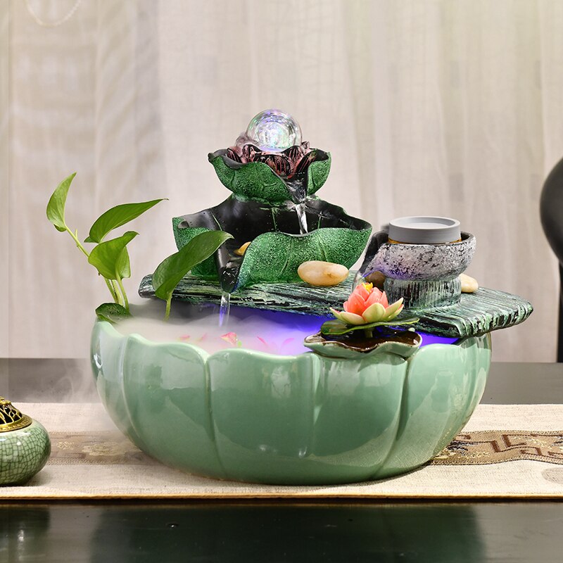 Feng Shui Ceramic Fish Tank Fountain