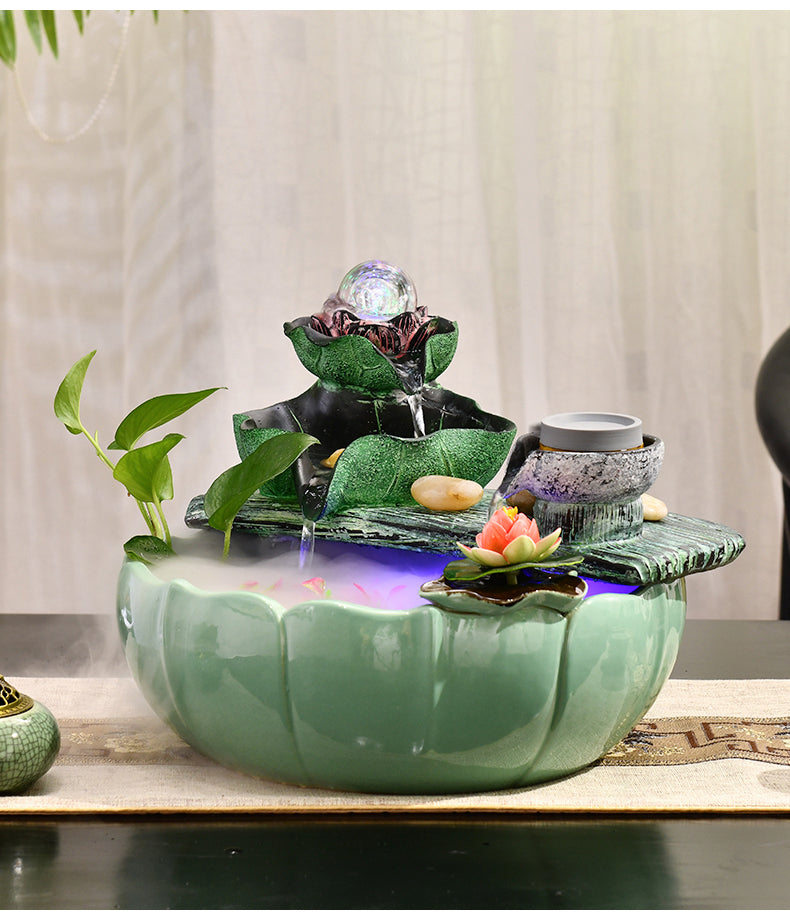 Feng Shui Ceramic Fish Tank Fountain