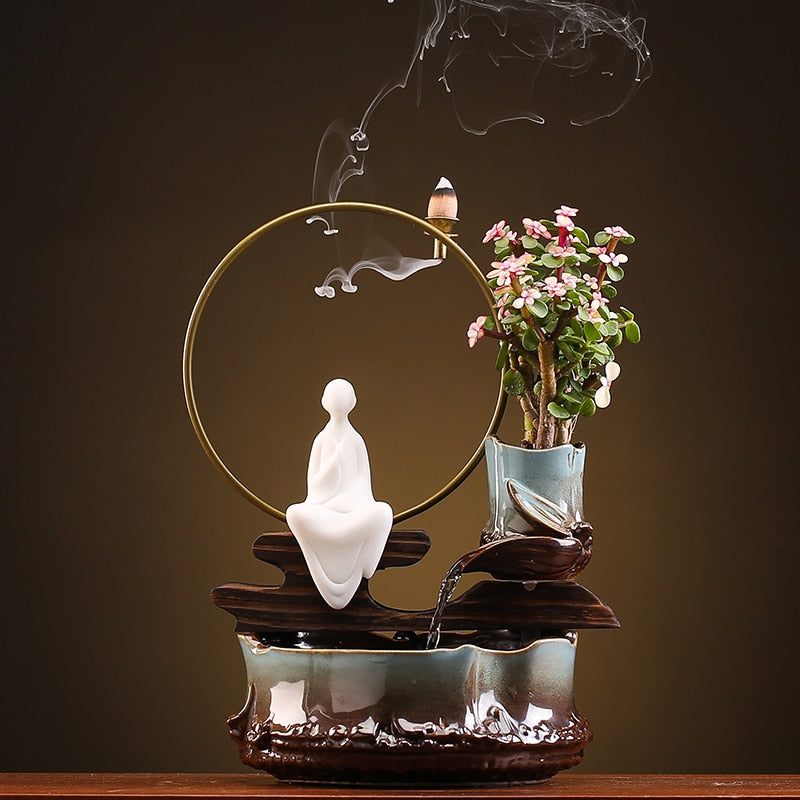 Zen Back Flow Water Fountain Decoration