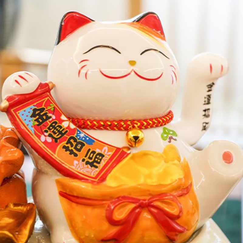 Lucky Cat Ceramic Water Fountain