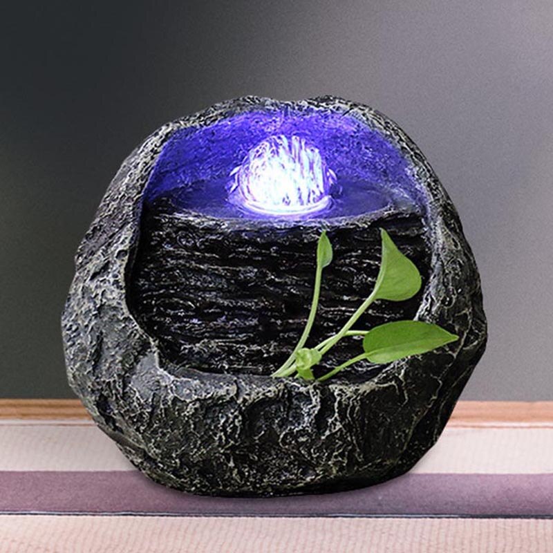 Feng Shui Style Black Zen Rockery Fountain