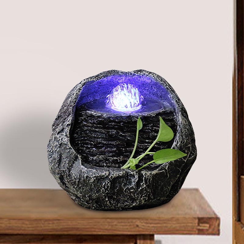 Feng Shui Style Black Zen Rockery Fountain